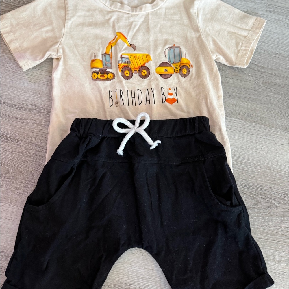 Kids Construction Birthday Outfit